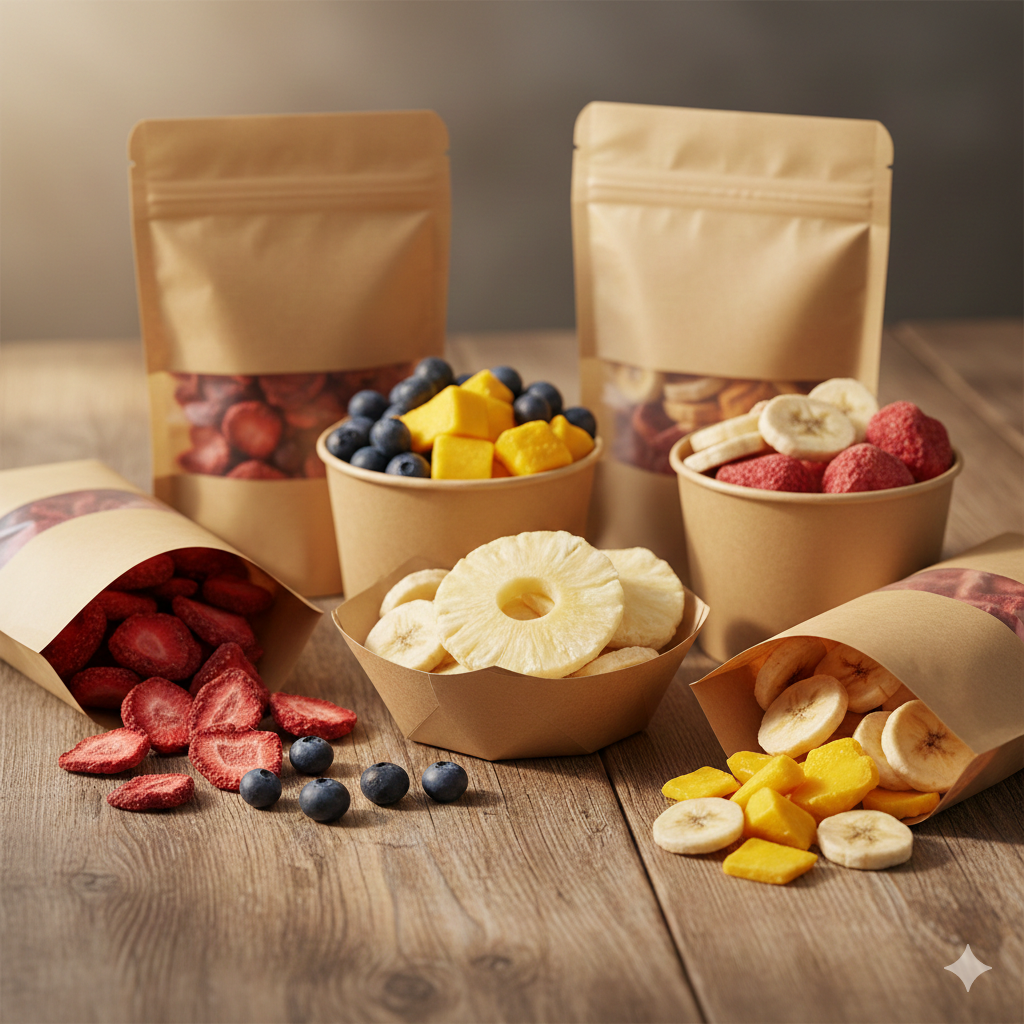 Fruits lyophilisés background